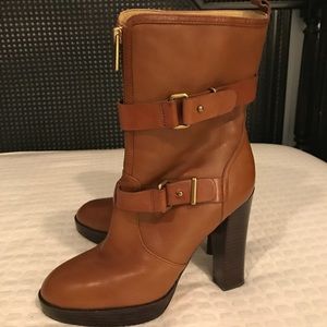 Coach leather booties